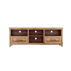 70.08“ TV Stand with 2 Drawers & 4 High-Capacity Storage Compartments for Living Room & Bedroom, Light Brown