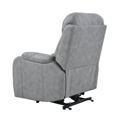 Electric Power Lift Recliner Chair for Elderly, Fabric Recliner Chair for Seniors, Home Theater Seating,Living Room Chair,Side Pocket, Remote Control,Light Gray