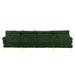 Living Room Sectional Sofa, Green