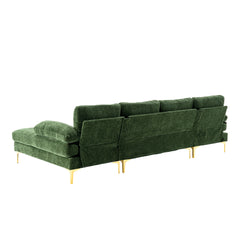 Living Room Sectional Sofa, Green