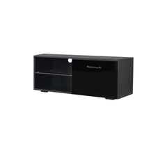 TV Stand with Color-changing LED Light, Black