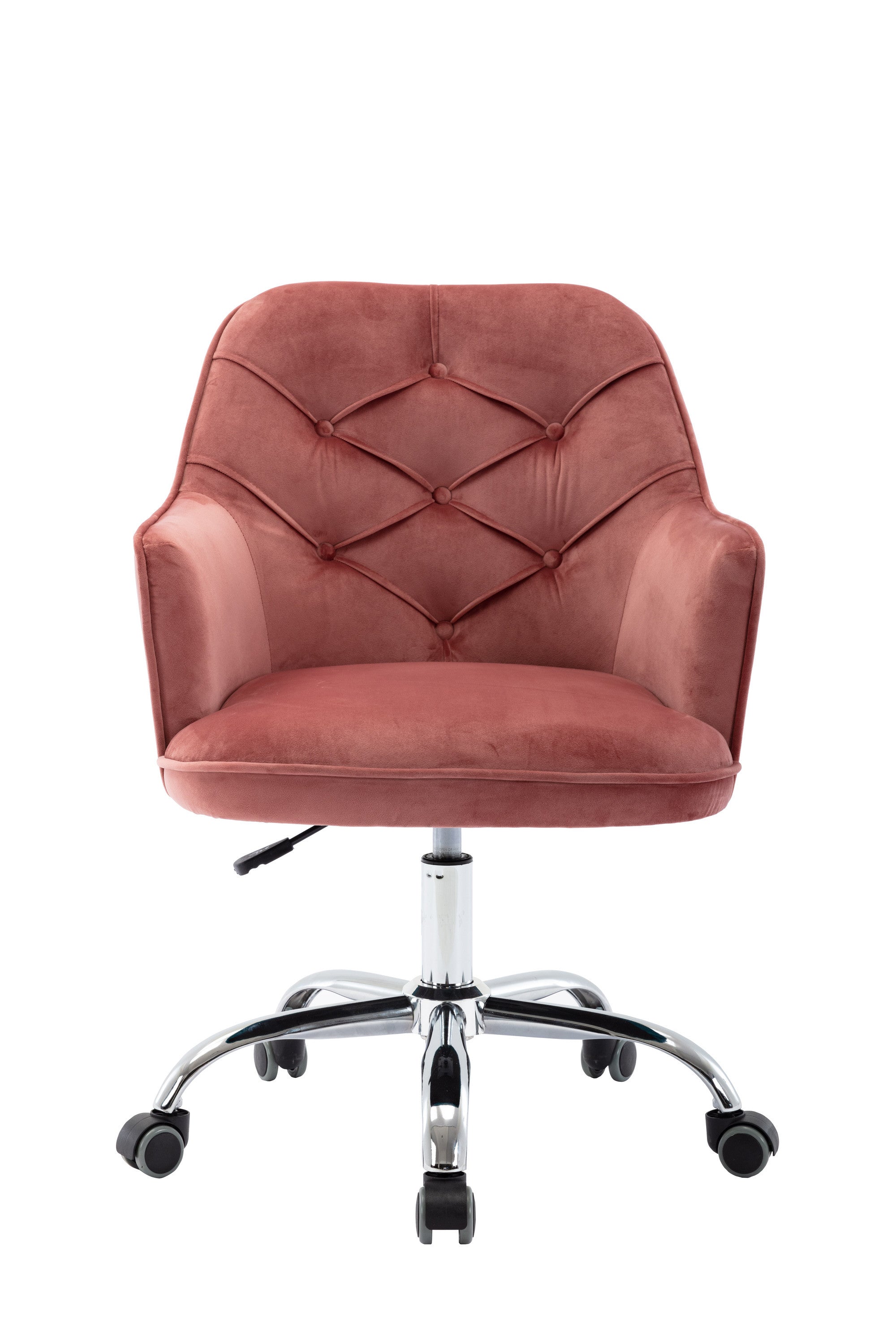 NOBLEMOOD Velvet Swivel Shell Chair for Living Room Modern Leisure Armchair with Wheels for Home Sturdy Room, Red
