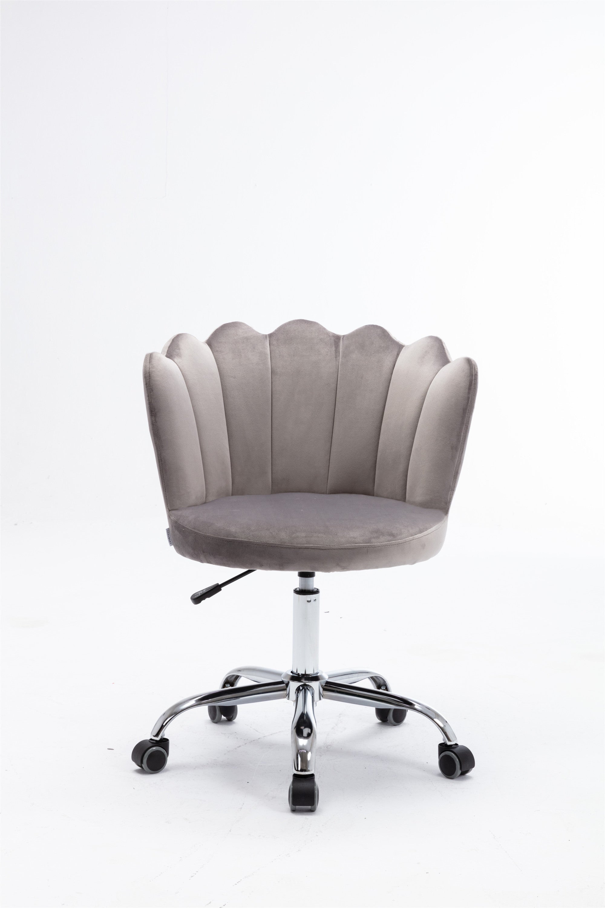 NOBLEMOOD Velvet Home Office Chair, Modern Adjustable Swivel Shell Desk Chair for Living Room Upholstered Cute Vanity Chair with Wheels, Comfy Task Chair Accent Chair for Living Room