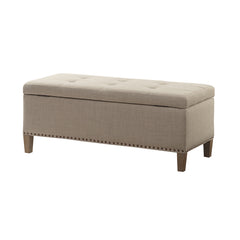 NOBLEMOOD Sofa Storage Ottoman w/ Tufted Flip-up Top, End of Bed Storage Bench for Bedroom Entryway