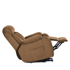 Lift Chair Recliner for Elderly Power Remote Control Recliner Sofa Relax Soft Chair Anti-skid Australia Cashmere Fabric Furniture Living Room Brown