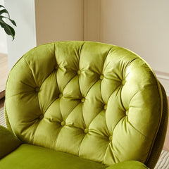 Swivel Leisure chair lounge chair velvet APPLE GREEN color with ottoman