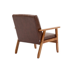 NOBLEMOOD Accent Chairs Set of 2 with Side Table, Mid Century Modern Accent Chair, Wood and Fabric Armchairs Side Chair