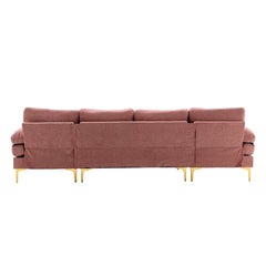 Living Room Sectional Sofa, Pink