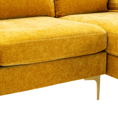 Living Room Sectional Sofa, Musterd Yellow