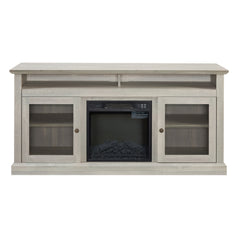 TV Stand with 18" Fireplace, Storage, Stone Gray, 60"W*15.75"D*29"H