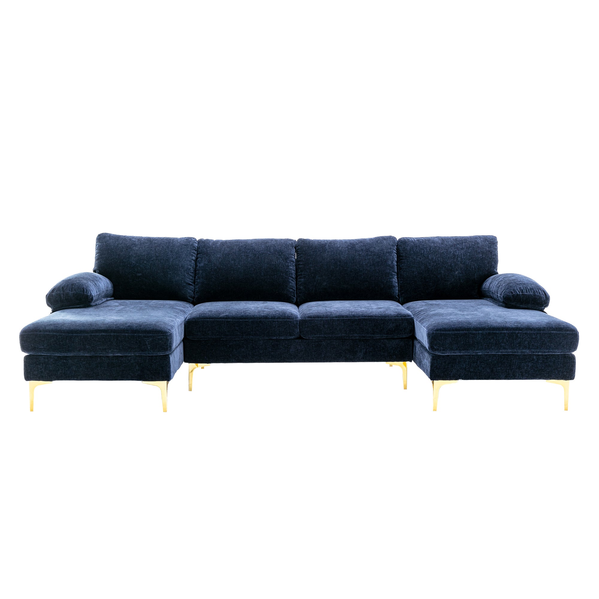 Living Room Sectional Sofa, Navy Blue