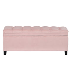 NOBLEMOOD Upholstered Flip Top Storage Bench with Button Tufted Top for Bedroom Entryway Living Room