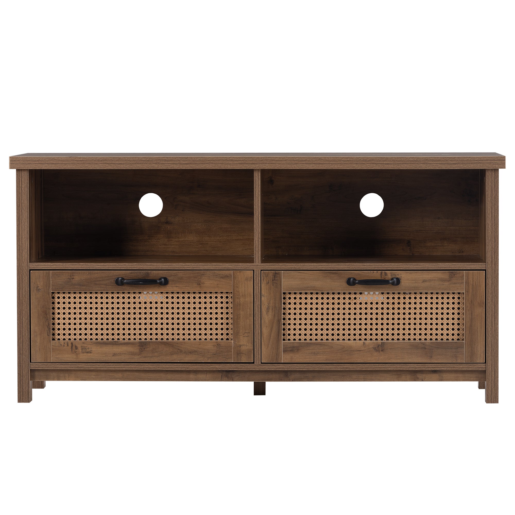 TV Stand with Drawer Storage for 55 Inch TV, Yellow