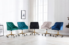 Swivel Modern Leisure Office Chair, Navy Blue