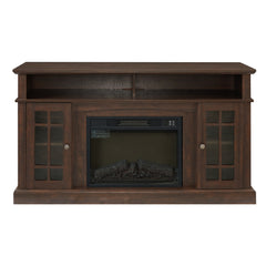 TV Media Stand Console with 23" Fireplace, Storage, Espresso, 58.25"W*15.75"D*32"H
