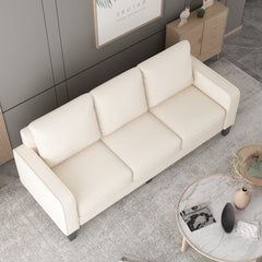 75" Living Room Sofa Couch with Storage, Beige