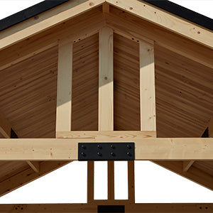 13x16ft Large Wood Pergola with Waterproof Asphalt Roof, Outdoor Permanent Hardtop Gazebo Canopy