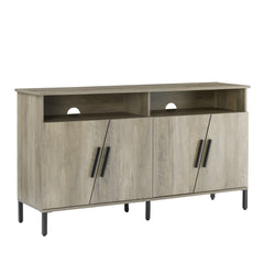 Farmhouse TV Stand with Storage & Open Drawers, Golden