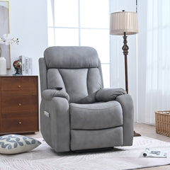 Electric Power Lift Recliner Chair for Elderly, Fabric Recliner Chair for Seniors, Home Theater Seating,Living Room Chair,Side Pocket, Remote Control,Light Gray