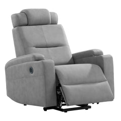 Power Lift Recliner Chair for Elderly,Recliner Chair for Living Room,Modern Reclining Sofa Chair, Electric Lift Recliner for Seniors,Side Pocket,USB Charge Port (Light Gray)