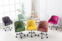 Swivel Office Chair, Yellow