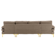 Living Room Sectional Sofa, Camel